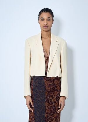Dries Van Noten Crop Single-Breasted Blazer Pink dvn0260018