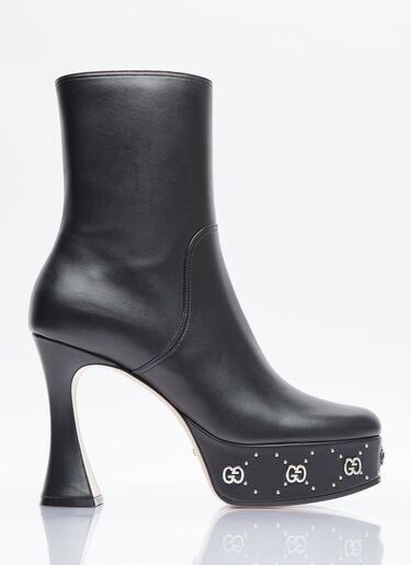 Gucci GG Studs Platform Boots Black guc0253093