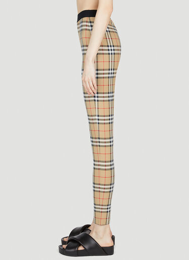 Burberry Check Leggings Beige bur0252067