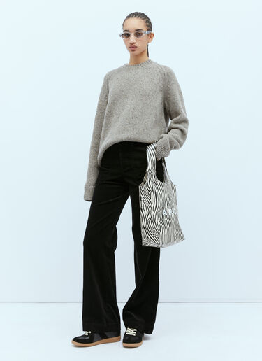 A.P.C. Small Zebra Tote Bag Black apc0254013
