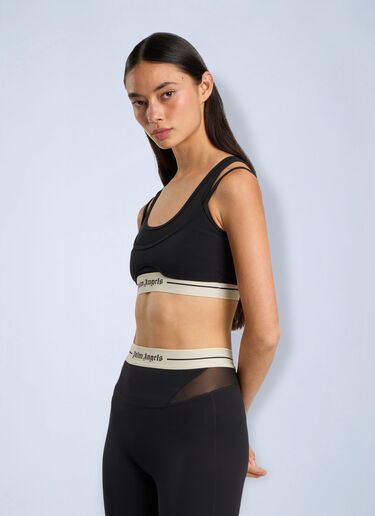 LN-CC® - Palm Angels: Logo Mix Layer Active Top - Black Palm Angels Logo Mix Layer Active Top Black pma0266230