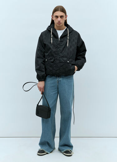 Gucci GG Rubber-Effect Mini Crossbody Bag Black guc0155149