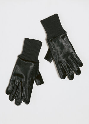 Rick Owens Ribcuff Hair Gloves Black ric0154012