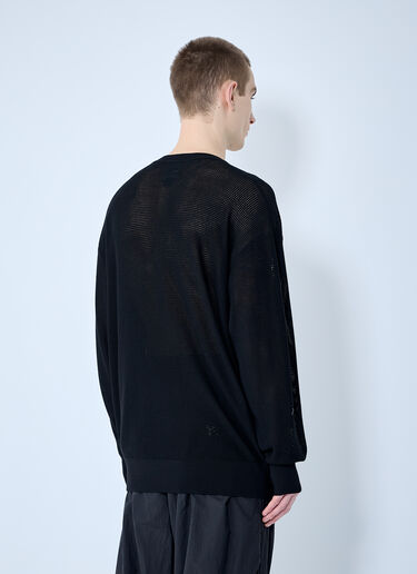 Y-3 GFX Distressed Sweater Black yyy0160029