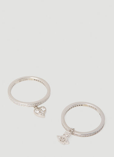 Vivienne Westwood 브랜디타 링 2개 세트 실버 vvw0249106