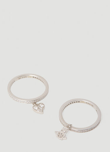 Vivienne Westwood Set of Two Brandita Rings Silver vvw0249106