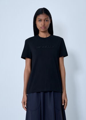 Moncler Logo Motif T-Shirt Black mon0263038