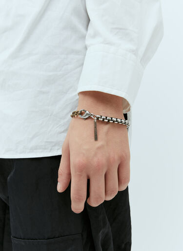 Dries Van Noten コントラスト・チェーンブレスレット シルバー dvn0154041
