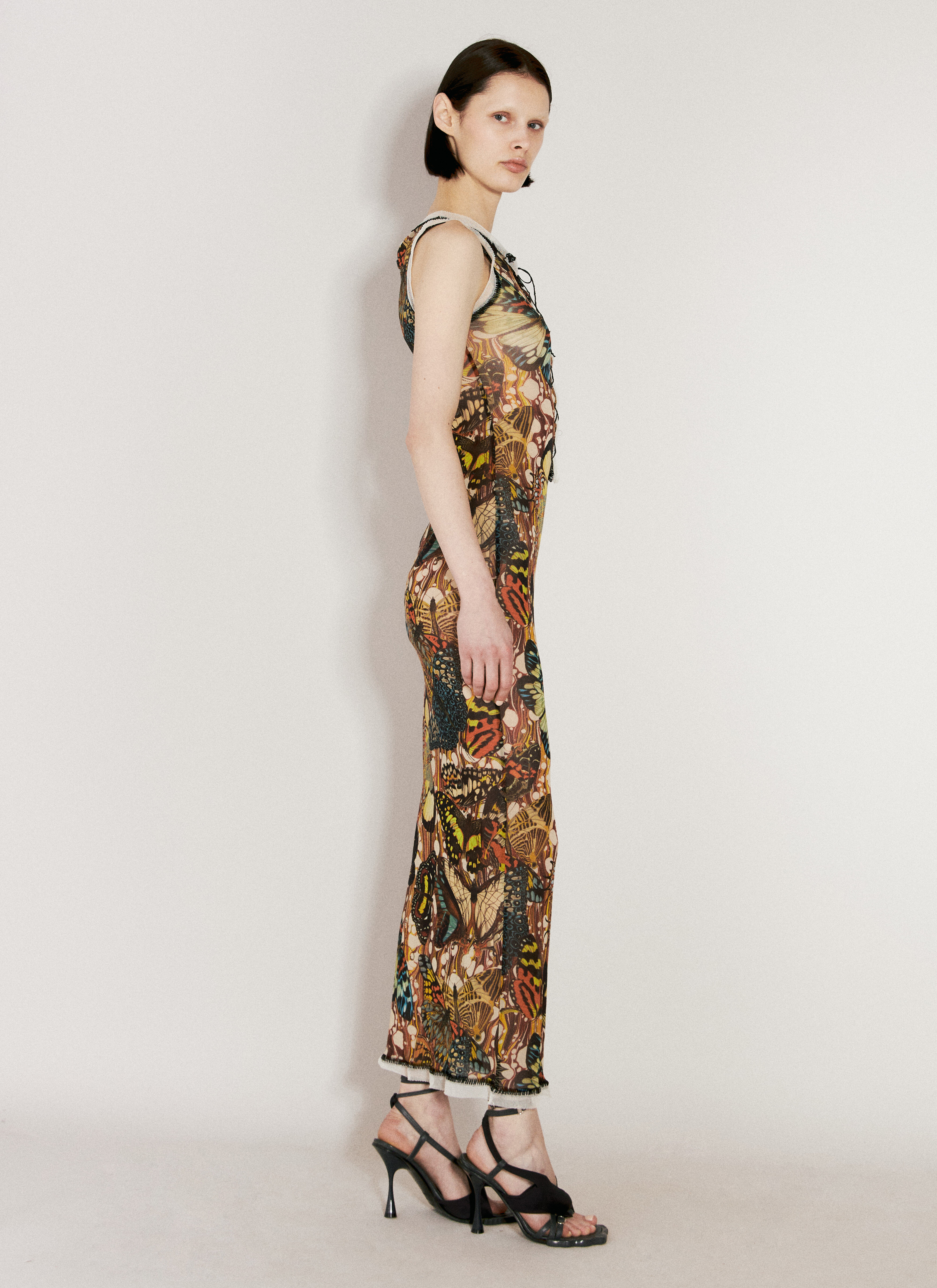 Jean Paul Gaultier Women s Butterfly Lace Up Dress in Yellow LN CC