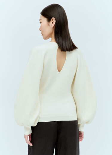 Chloé Cut-Out Wool-Blend Sweater Beige chl0256008