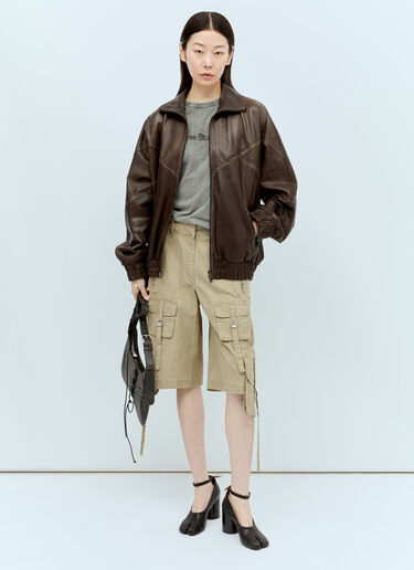 Acne Studios 柔软皮革夹克  棕色 acn0256017