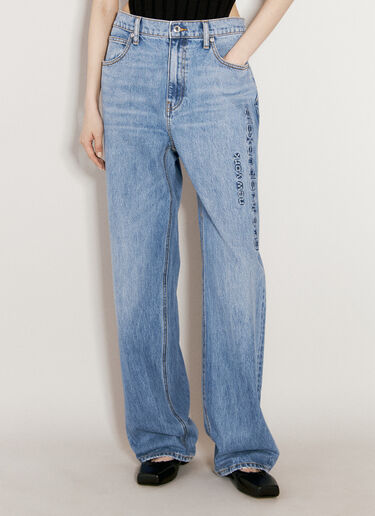 Alexander Wang EZ Embossed logo Jeans Blue awg0256012