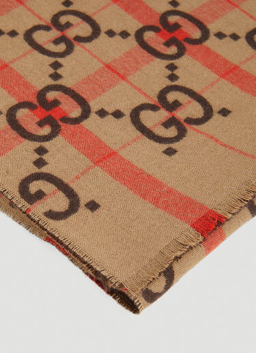 Gucci GG Check Scarf Beige guc0151112