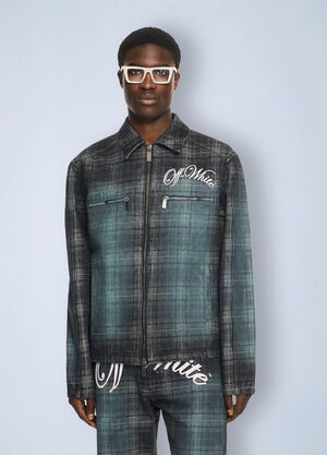Off-White Check Jacq Slim Relax Jeans Multicolor ofw0164150