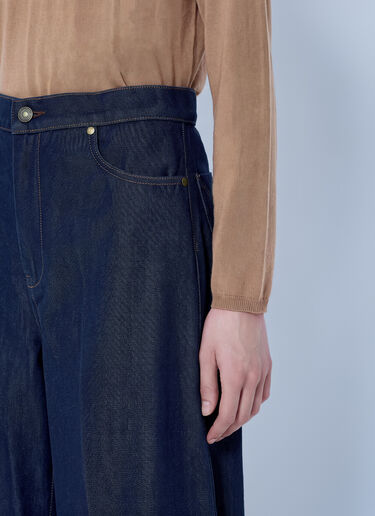Max Mara Wide-Leg Denim Trousers Navy max0266013
