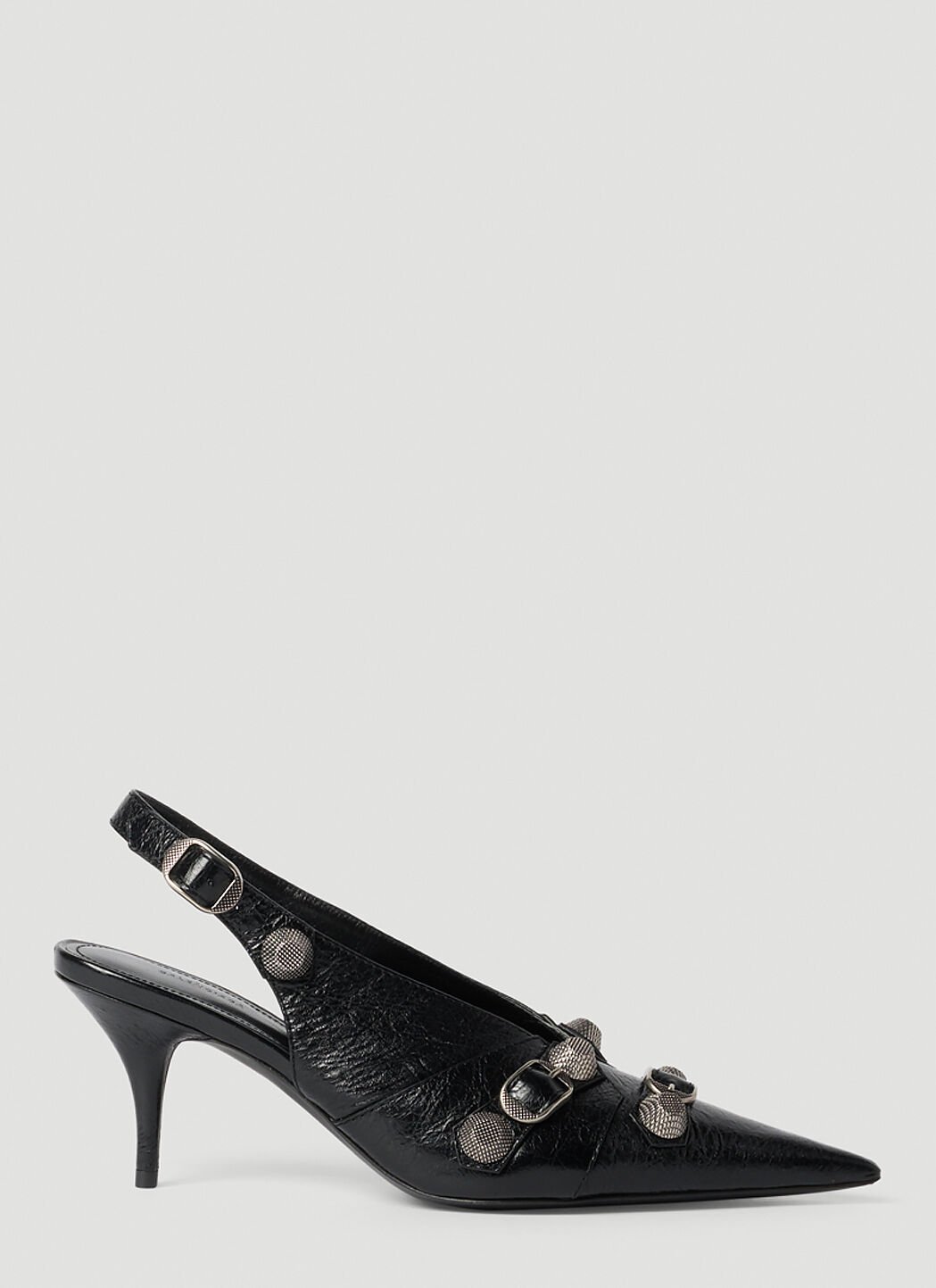 Versace Cagole 露跟高跟靴 黑色 vrs0253029