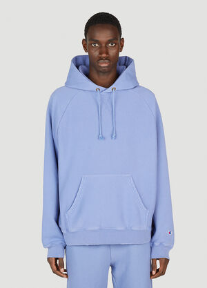 Champion Logo Embroidered Hooded Sweatshirt Blue cha0152015