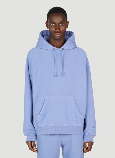 Champion Logo Embroidered Hooded Sweatshirt Blue cha0152015