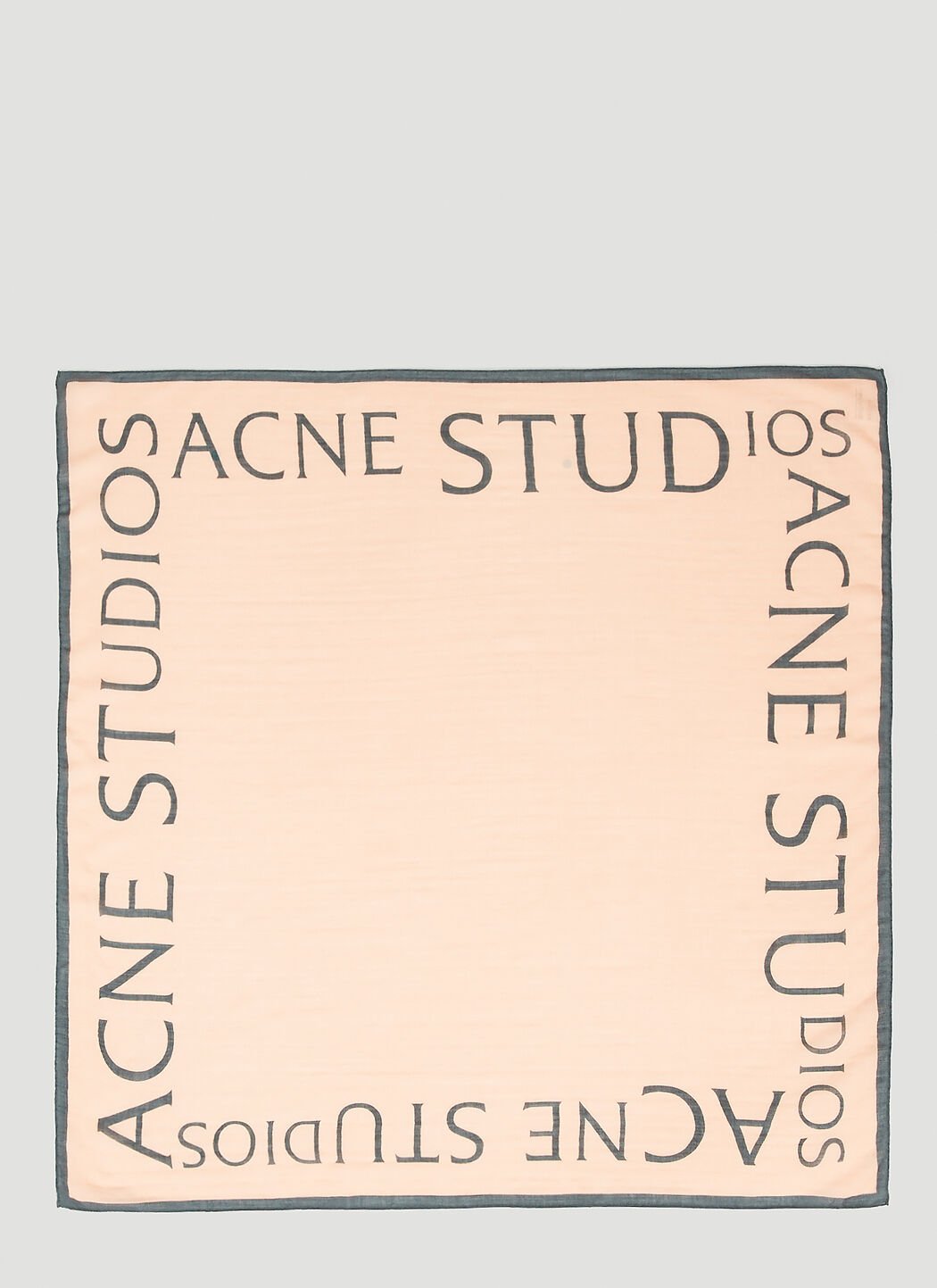 Acne Studios ロゴ ウール スクエアスカーフ ブラウン acn0154045