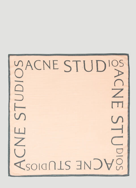 Acne Studios Logo Wool Square Scarf Red acn0152045