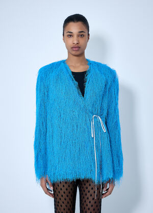 Dries Van Noten Fringed Jacket Light Blue dvn0264001