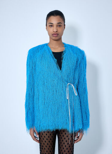Dries Van Noten Fringed Jacket Light Blue dvn0264001