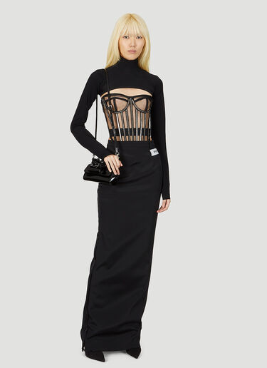 Dolce & Gabbana Kim Suiting Maxi Skirt Black dol0252005