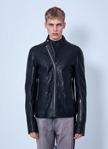 Rick Owens Leather Release Jacket Black ric0165049
