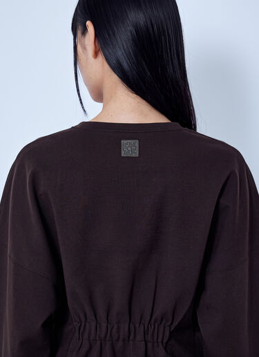 LN-CC® - Max Mara: Structured Crewneck Sweatshirt - Dark Brown Max Mara Structured Crewneck Sweatshirt Dark Brown max0266039