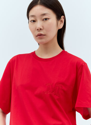 Max Mara Logo Embroidery T-Shirt Red max0257031