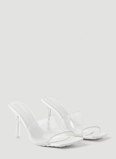 Bottega Veneta Stretch Transparent High Heel Mules White bov0249082