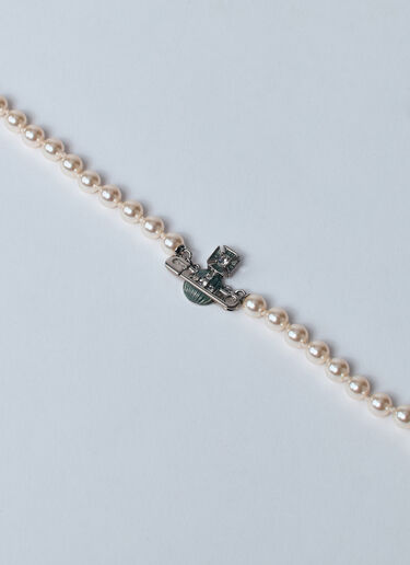 Vivienne Westwood Kitty Pearl Necklace Silver vvw0260029