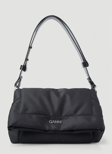 GANNI Pillow Small Flap Over Shoulder Bag Black gan0251068