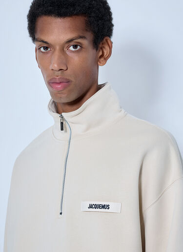 LN-CC® - Jacquemus: Le Camionneur Gros Grain Sweatshirt - Beige Jacquemus Le Camionneur Gros Grain Sweatshirt Beige jac0166004