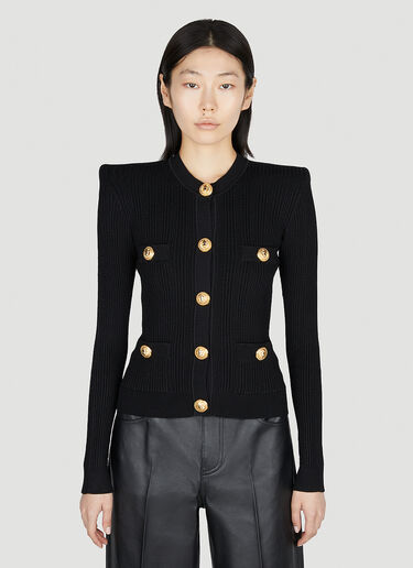 Balmain 罗纹开衫 黑色 bln0252015