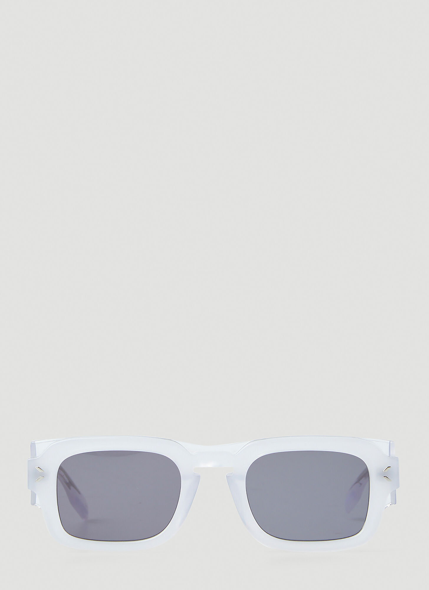 Mcq By Alexander Mcqueen Striae Sunglasses In White