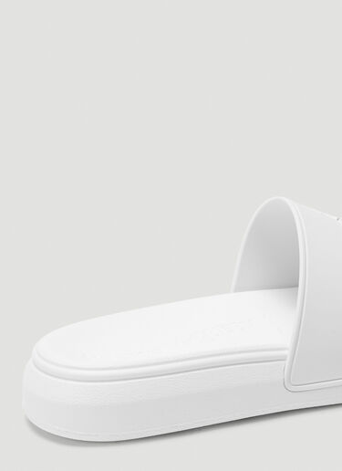 Alexander McQueen Slider Logo Sandals White amq0245086
