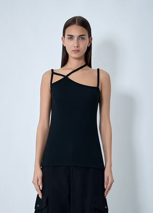 Yohji Yamamoto String Detail Camisole Black yoy0262024