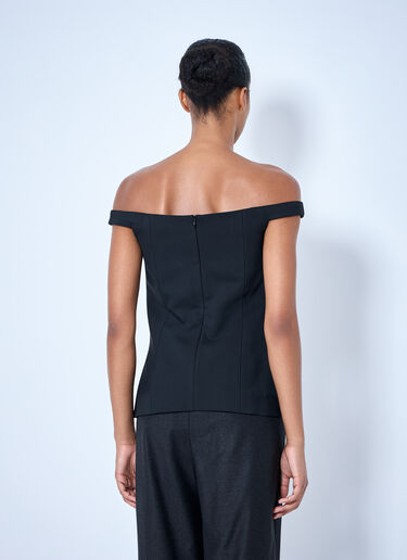LN-CC® - RÓHE: Off Shoulder Top - Black RÓHE Off Shoulder Top Black roe0265008