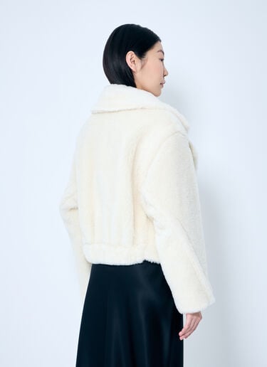 Max Mara Cropped Teddy Bear Icon Coat Cream max0259021