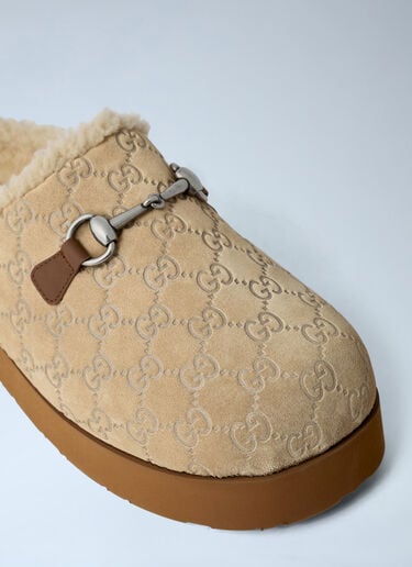 Horsebit Suede Mules Gucci Horsebit Suede Mules Beige guc0161049