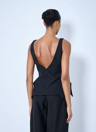 LN-CC® - RÓHE: Deconstructed Collar Top - Black RÓHE Deconstructed Collar Top Black roe0265009