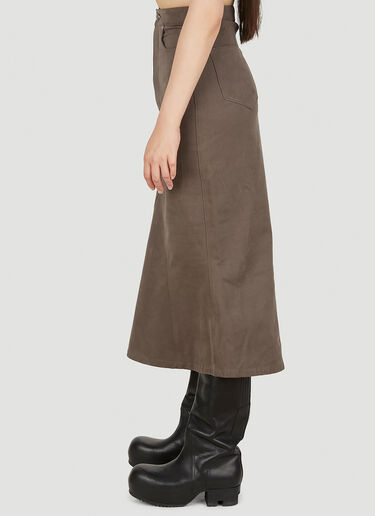 Rick Owens Denim Godet Skirt Brown ric0249010