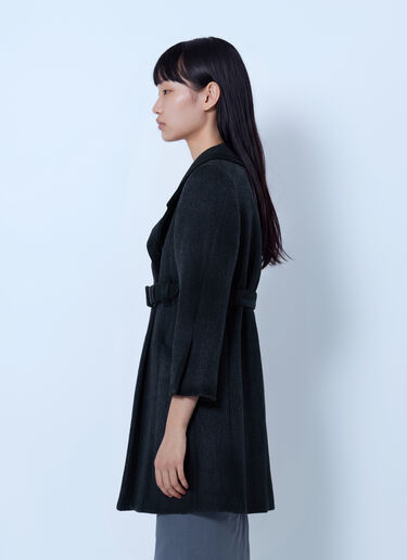 LN-CC® - Miu Miu: Single-Breasted Double Wool Coat - Dark Grey Miu Miu Single-Breasted Double Wool Coat Dark Grey miu0266124