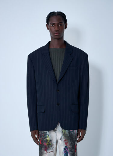 Acne Studios Single-Breasted Blazer Navy acn0162017
