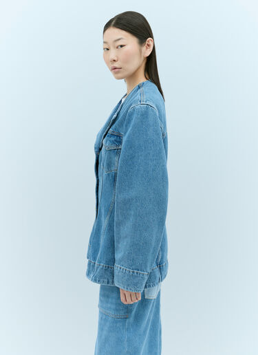 Cutline Denim Blazer GANNI Cutline Denim Blazer Blue gan0255020