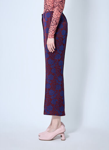Dries Van Noten Embroidered Pants Burgundy dvn0260009