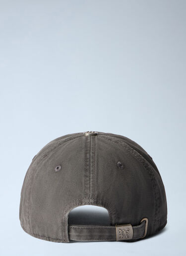 Curved Logo Distressed Cap Palm Angels Curved Logo Distressed Cap Grey pma0162033