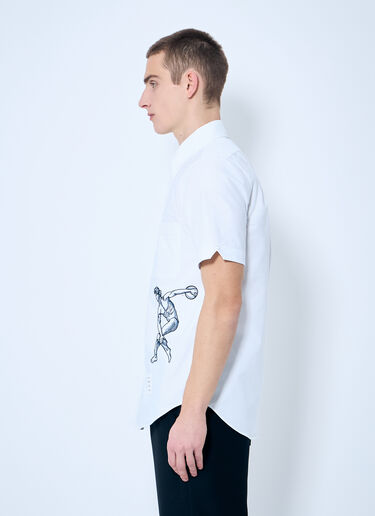 Thom Browne Embroidered Cording Shirt White thb0160010