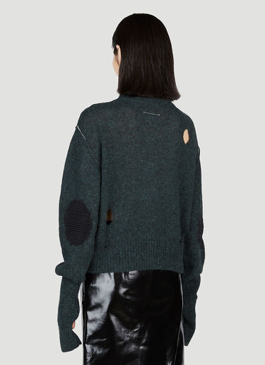 Cut Out Sweater MM6 Maison Margiela Cut Out Sweater Green mmm0253009